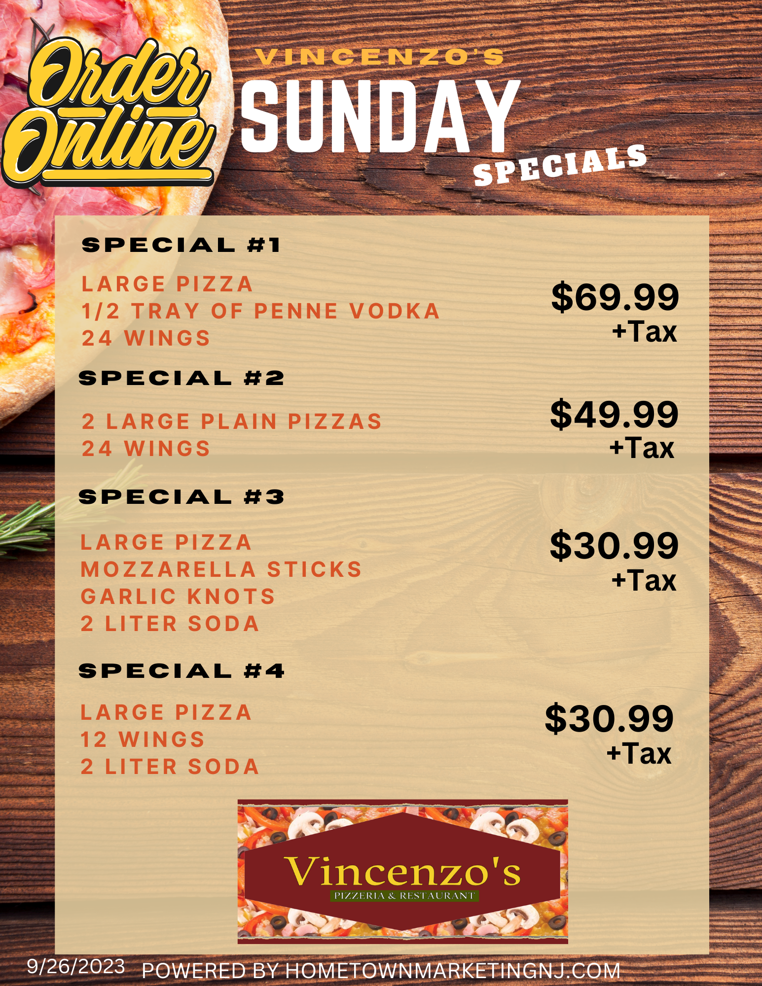 Sunday Specials 9262023